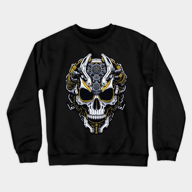 Mecha Skull S01 D09 Crewneck Sweatshirt by Houerd